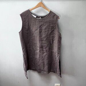 Bryn‎ Walker Brown Linen Tunic Top- Size M